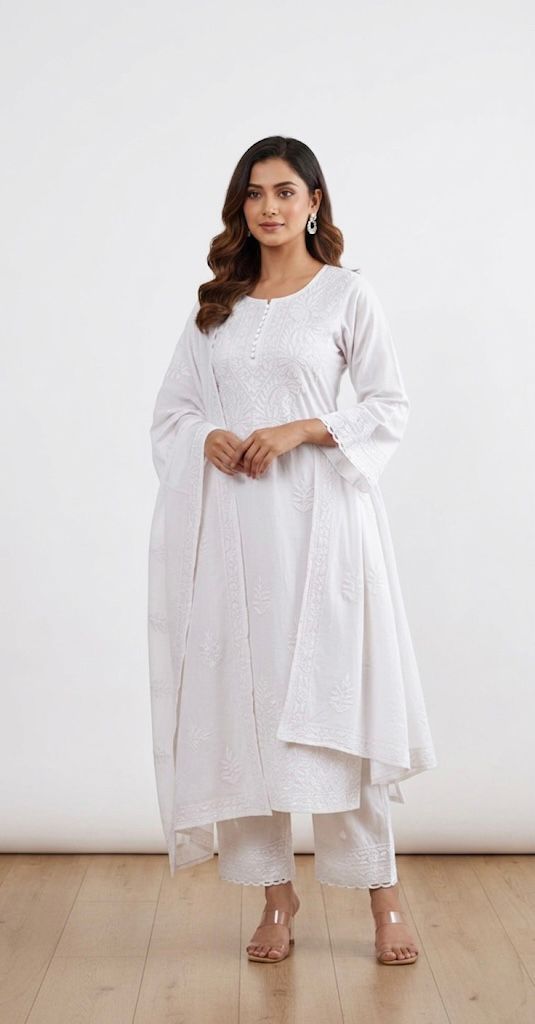Chikankari Mulmul Cotton Set