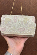 Chikankari Fancy Clutches with Zardozi Handwork