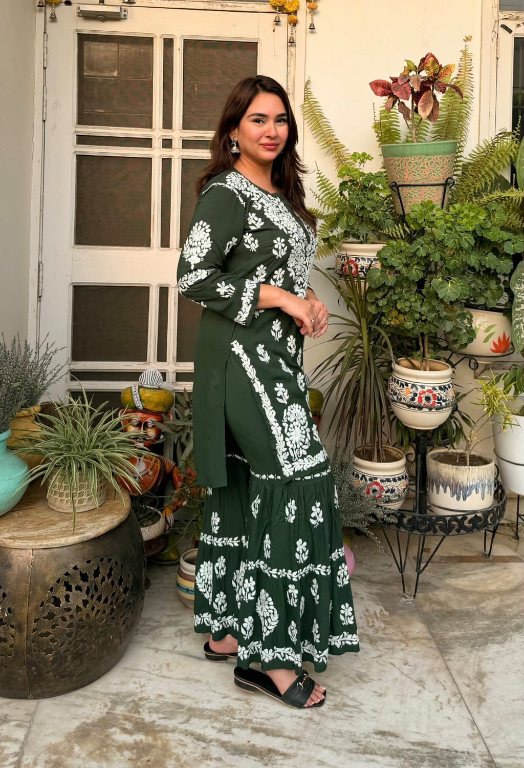 Exclusive Lucknowi Chikankari Gharara set