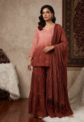Premium Viscose Gharara Dupatta Set with Mukesh Work