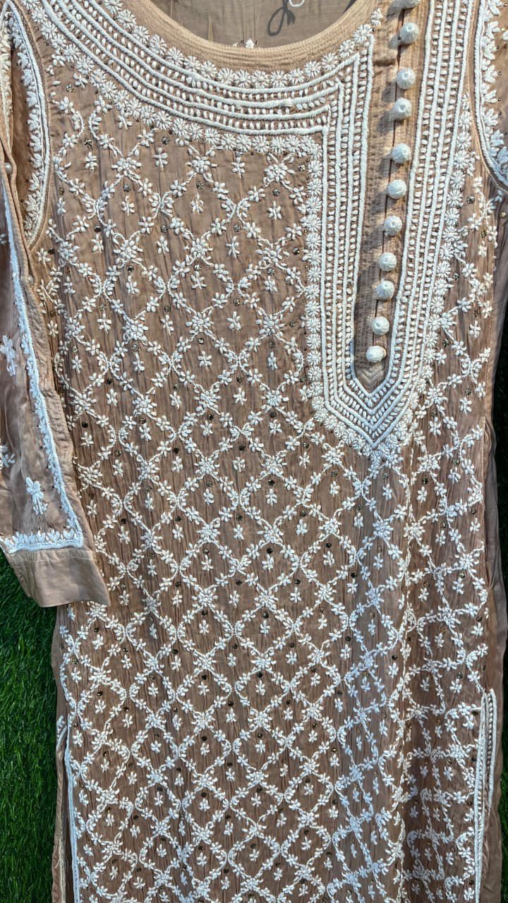 2 PIECE SET (CHIKANKARI)
