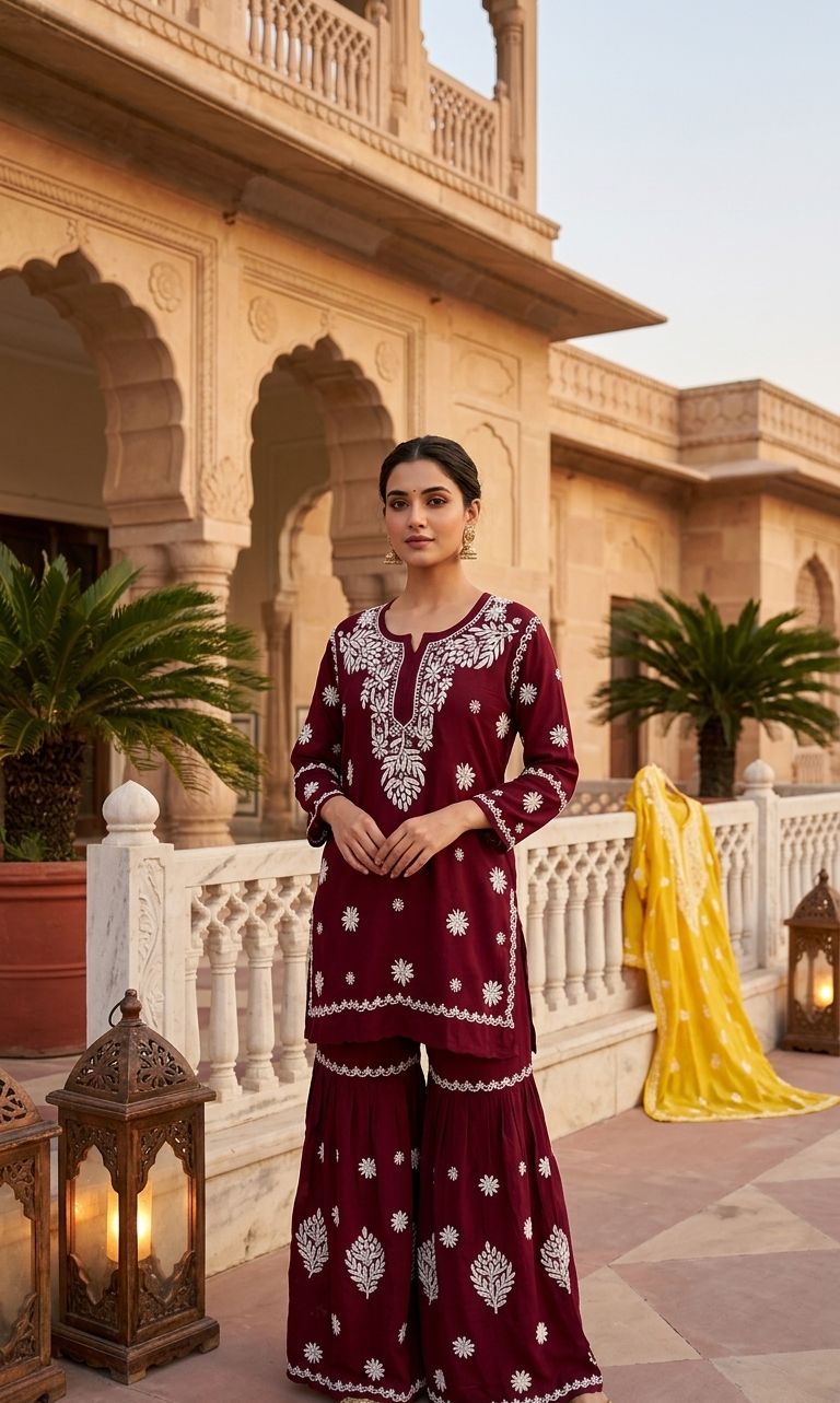 Elegant Three Layer Garara Set