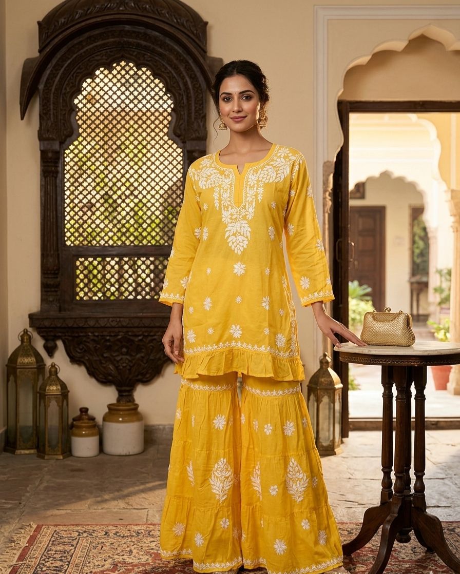 Elegant Three Layer Garara Set
