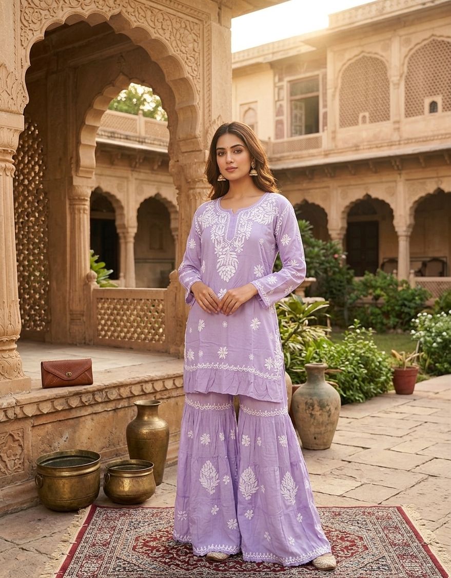 Elegant Three Layer Garara Set